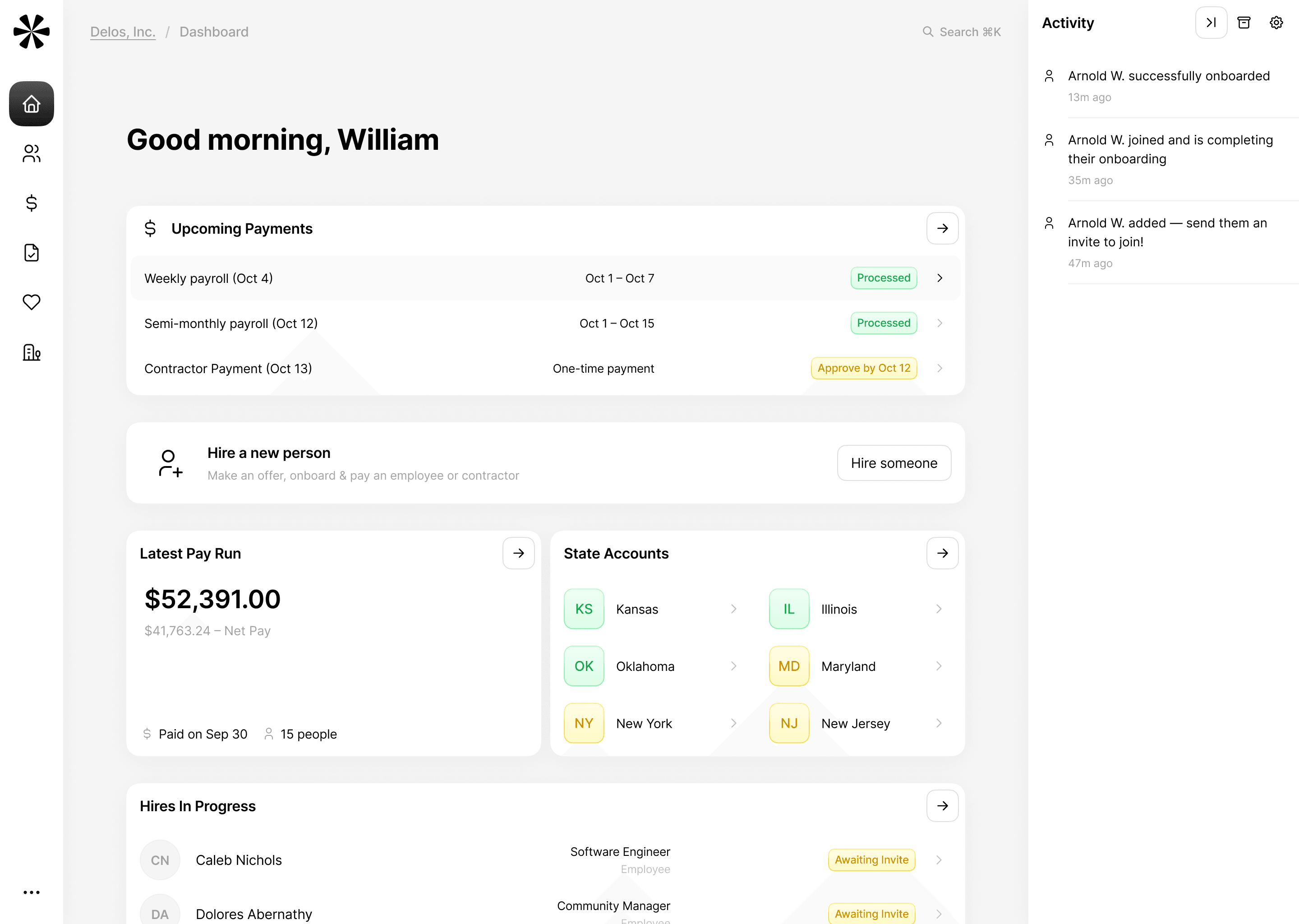 warp dashboard